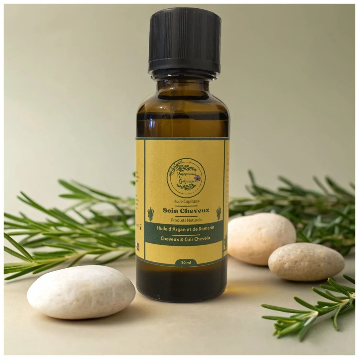 Huile pour pousse cheveux au romarin et à l’argan
